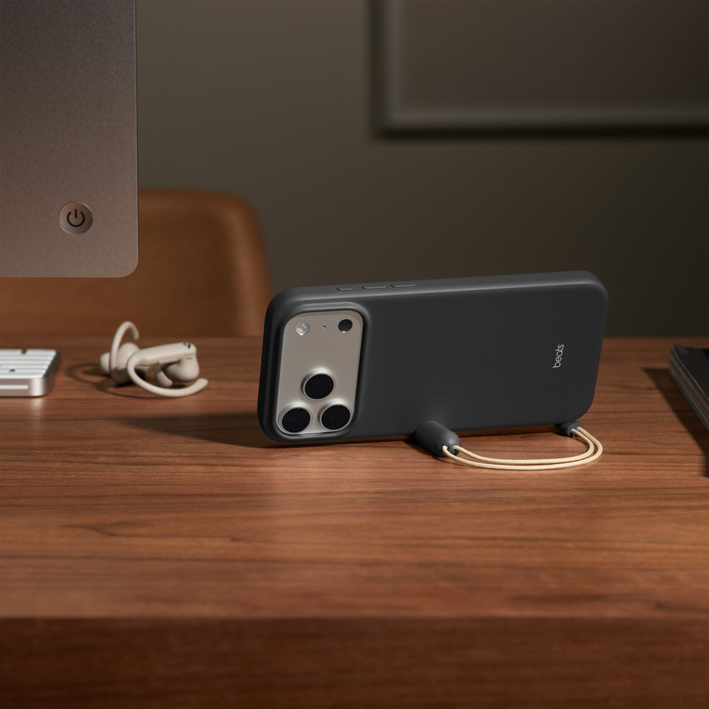 Tapa protectora para teléfono móvil - con soporte y control de cámara - compatibilidad con MagSafe - policarbonato - gris granito - para iPhone 17 Pro Max