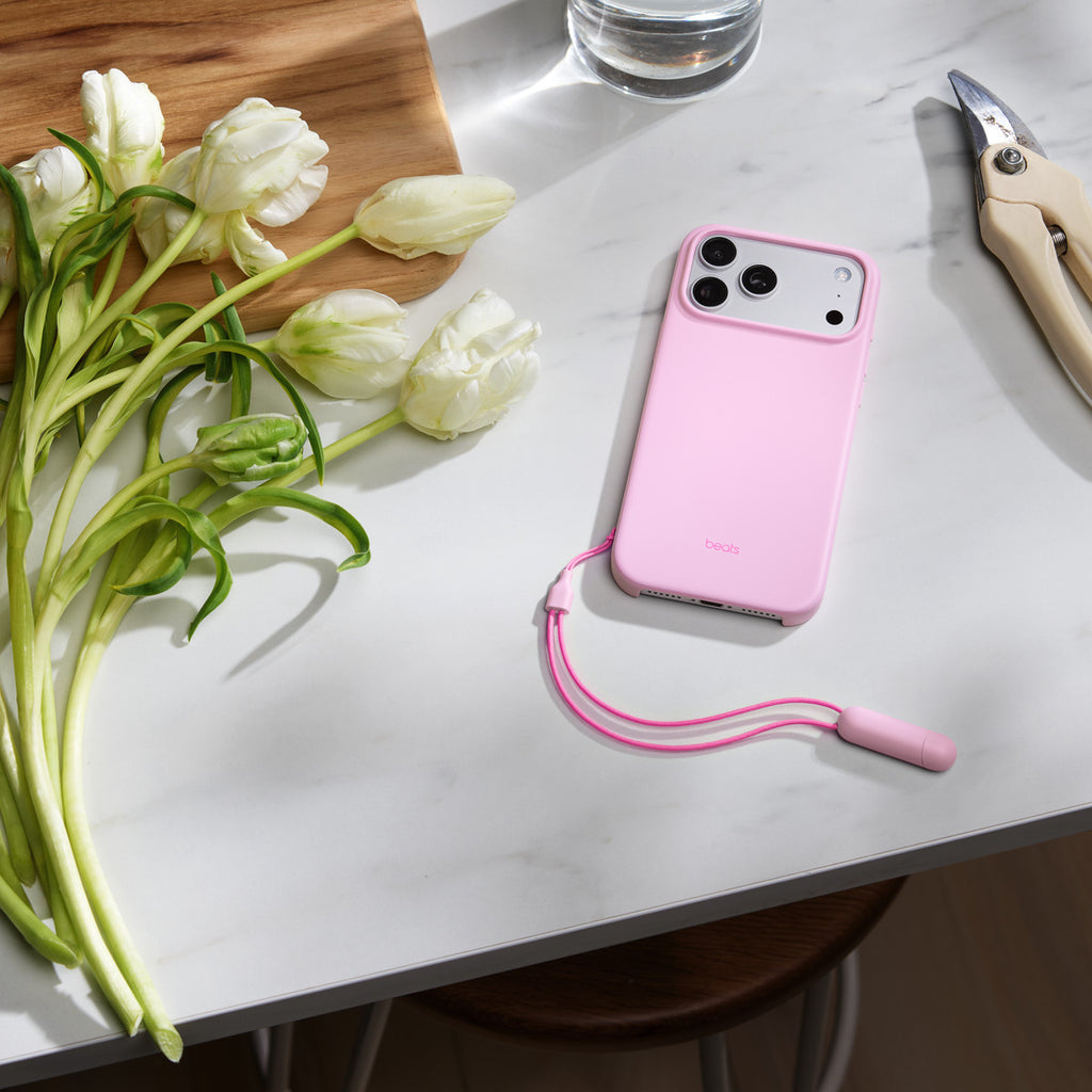 Apple Beats iPhone 17 Pro Max Kickstand Case with MagSafe and Camera Control - Pebble Pink (Beats - Protective cover for mobile phone - with kickstand and camera control - MagSafe compatibility - polycarbonate - pebble pink - for iPhone 17 Pro Max)