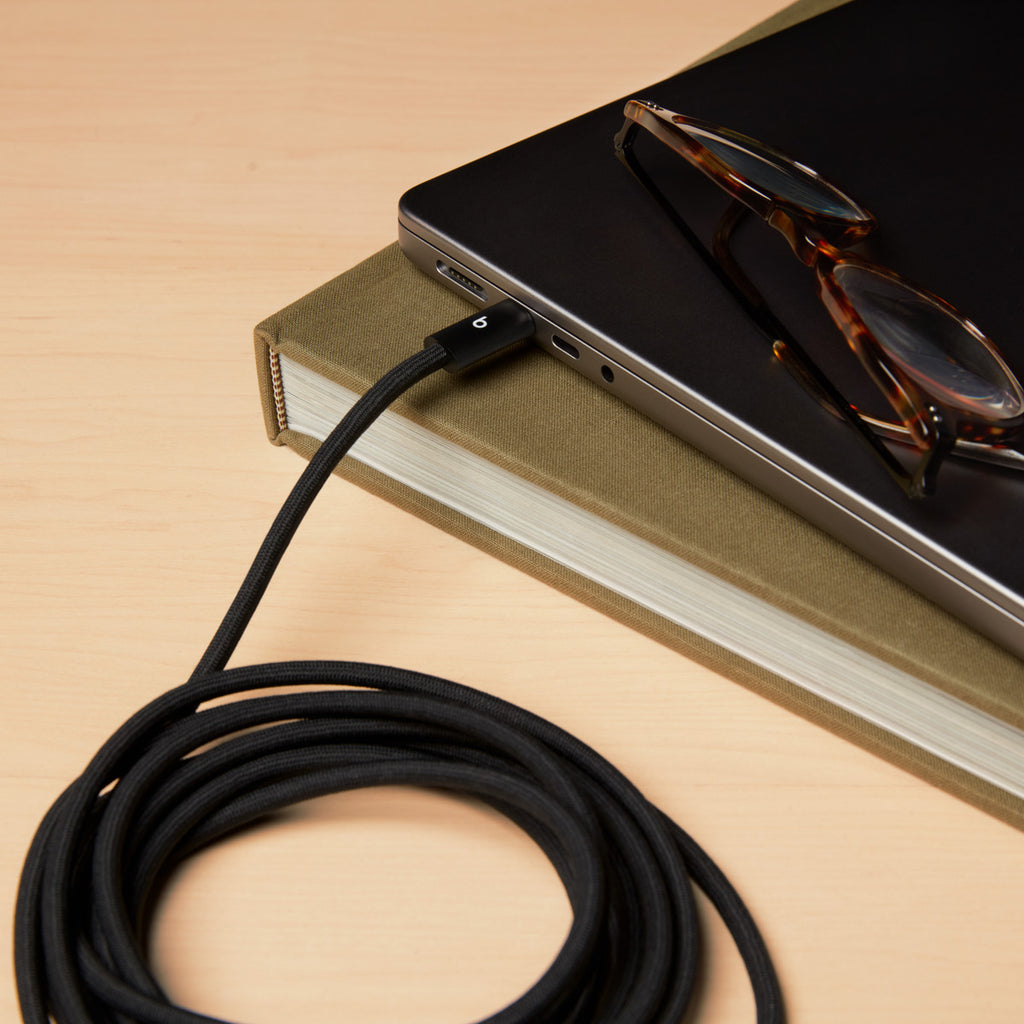 Cable USB - USB-C (M) a USB-C (M) - USB 2.0 - 3 m - trenzado, Carga rápida de hasta 240W, diseño reforzado - negro perno