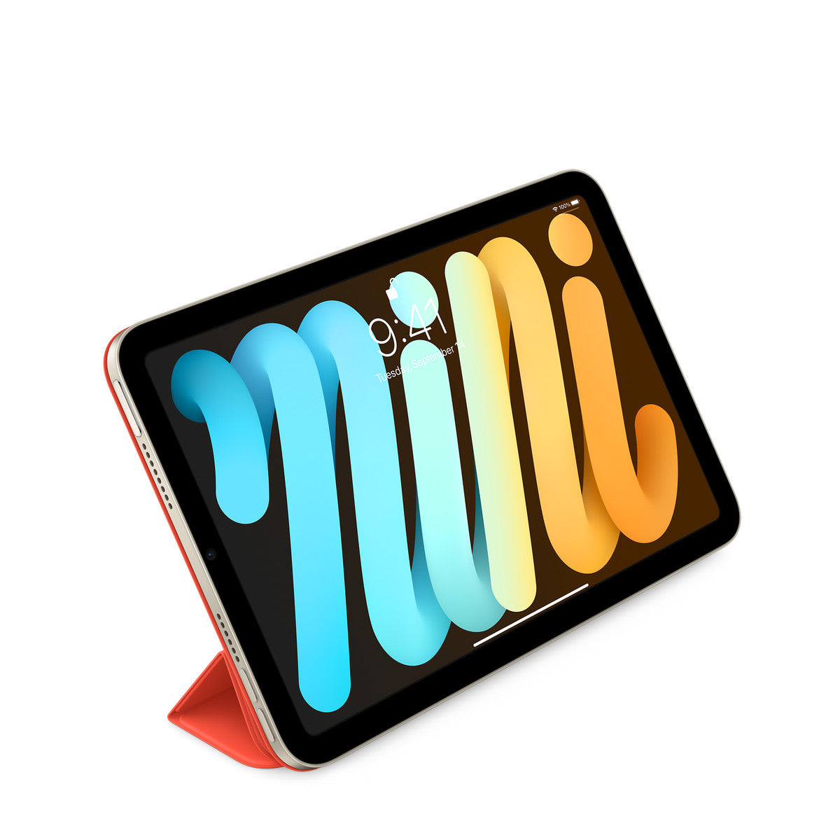 Funda con tapa para tableta - naranja eléctrico - para iPad mini (6ª generación)