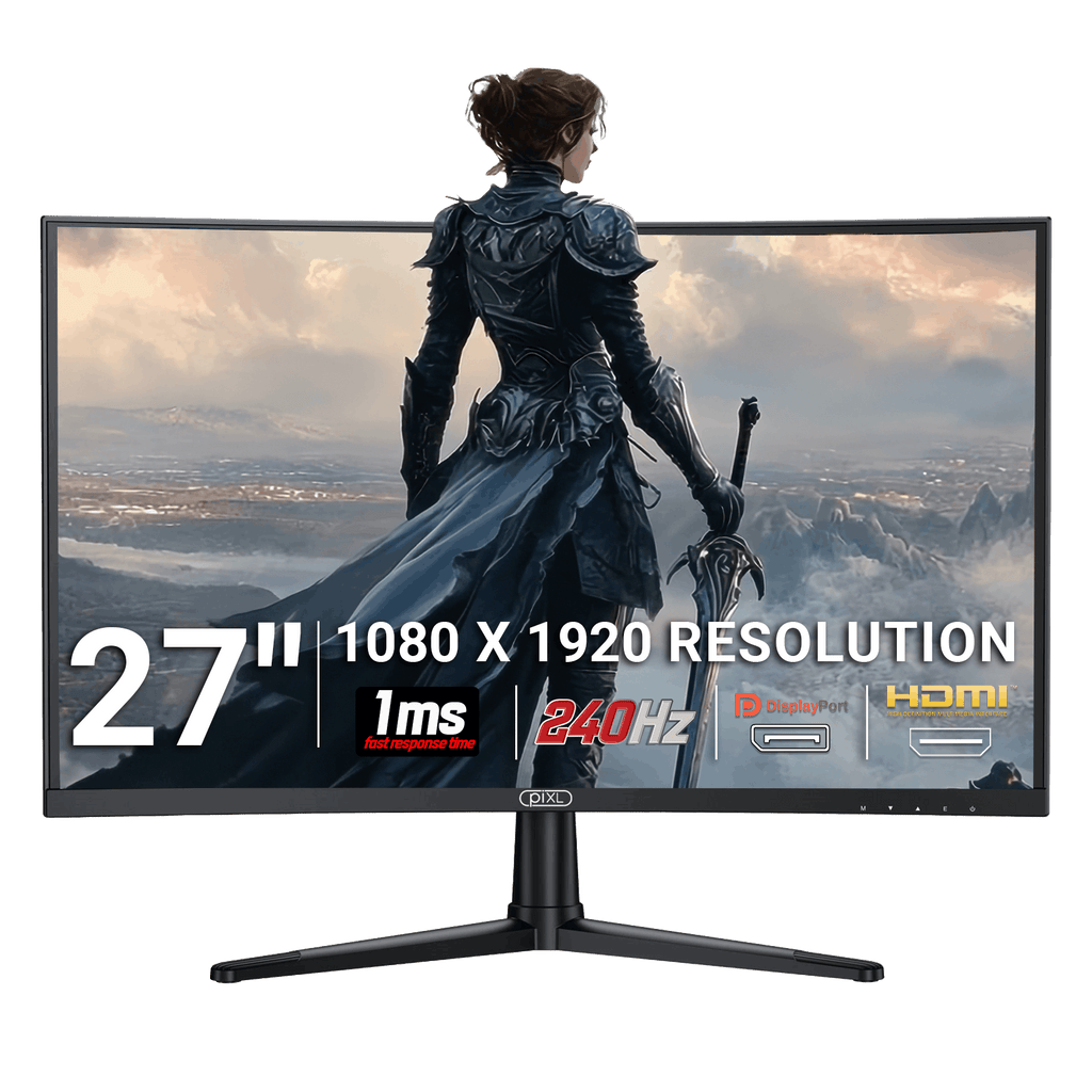 Monitor gaming curvo piXL PX27CC301B 27 pulgadas 240Hz HDR10+ Full HD