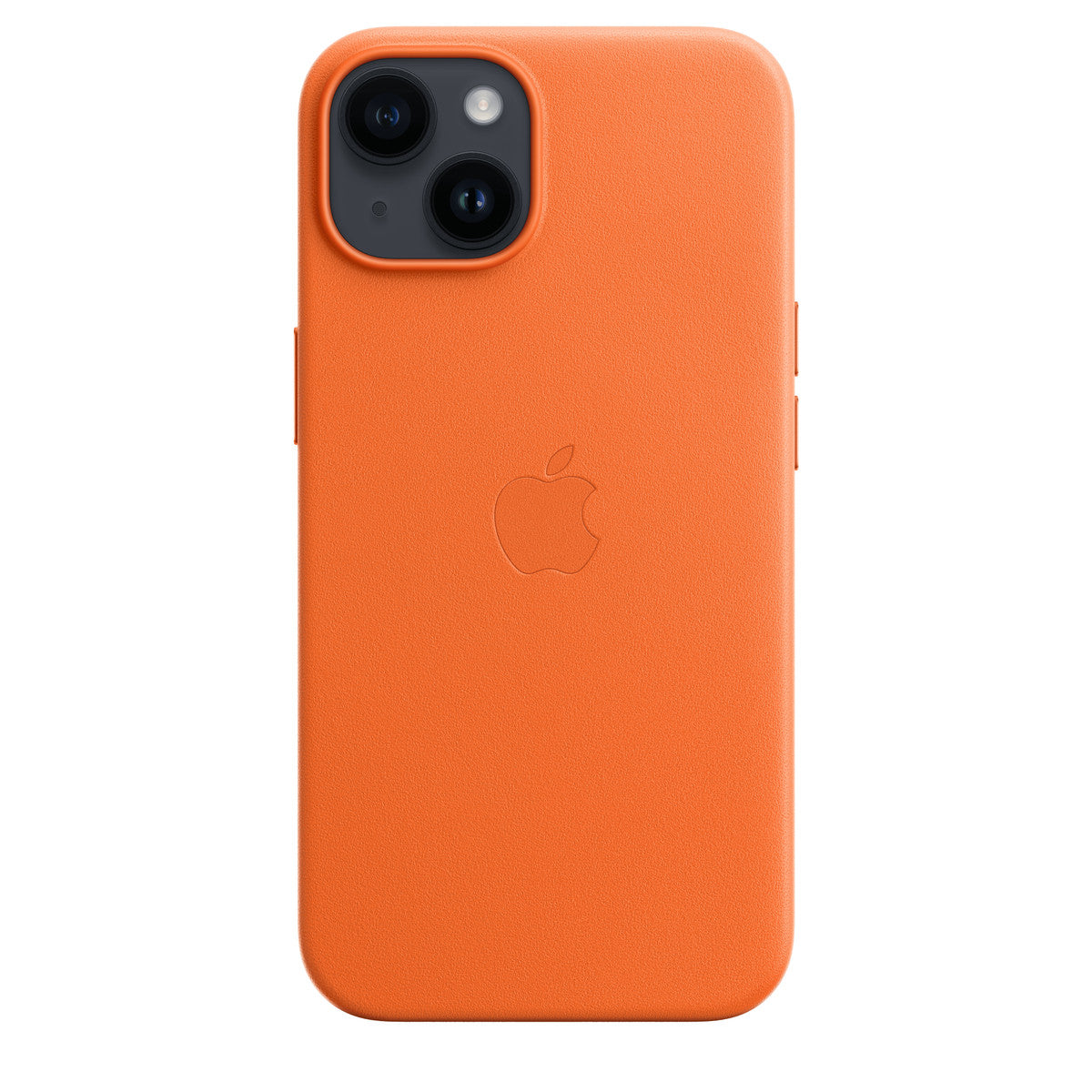 Tapa protectora para teléfono móvil - compatibilidad con MagSafe - cuero - naranja - para iPhone 14