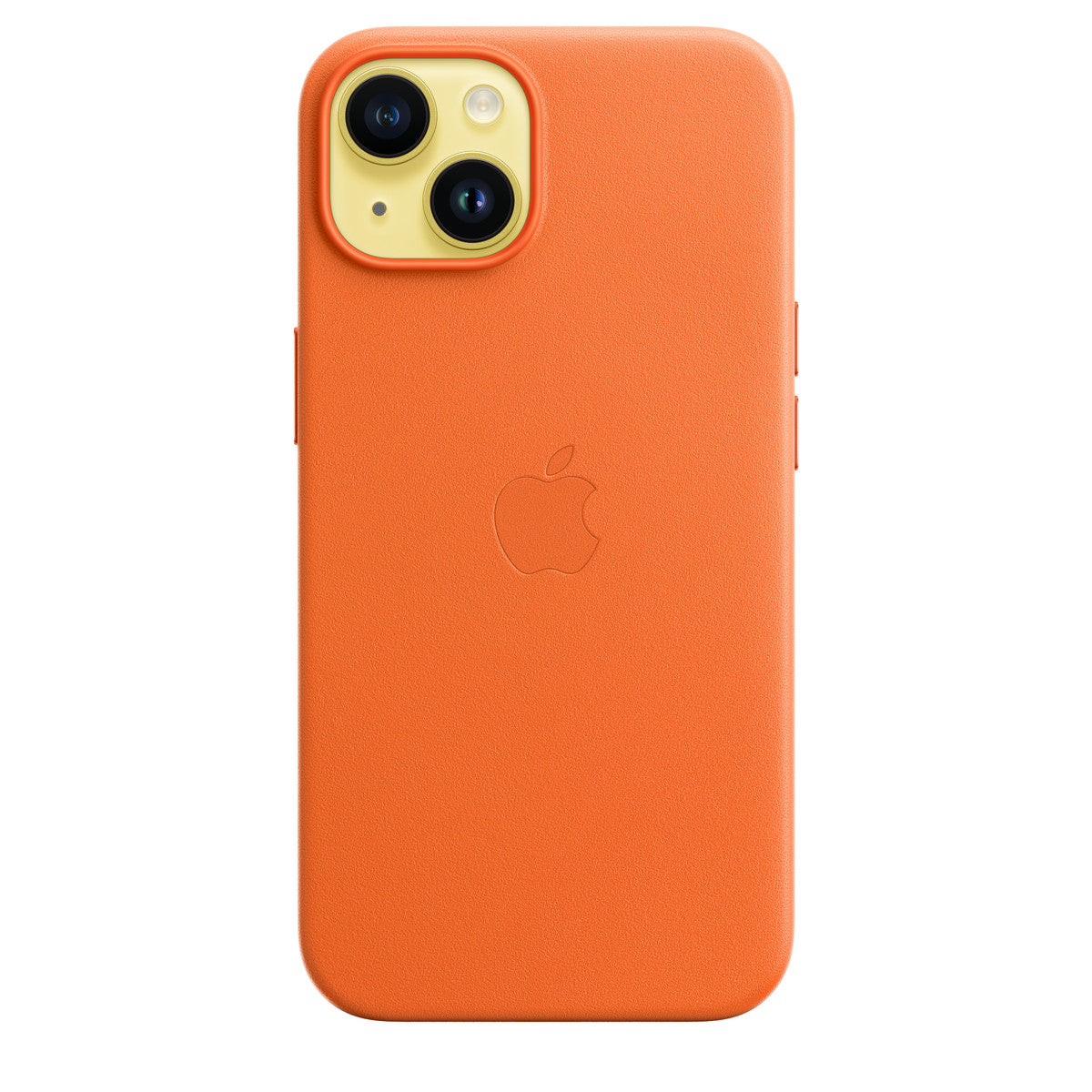 Tapa protectora para teléfono móvil - compatibilidad con MagSafe - cuero - naranja - para iPhone 14