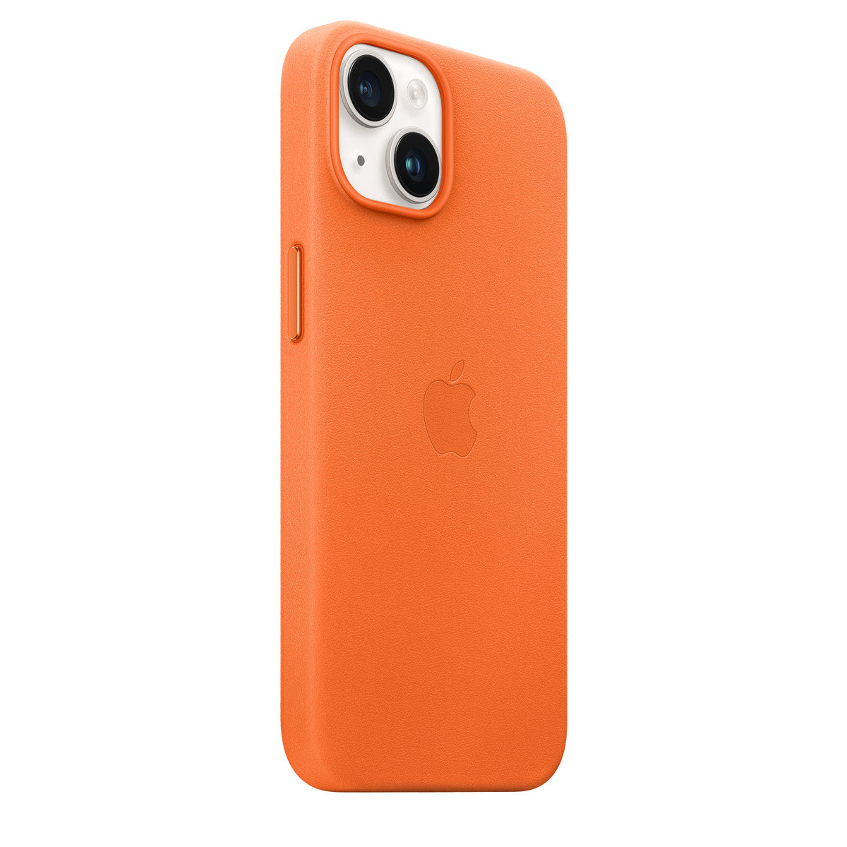 Tapa protectora para teléfono móvil - compatibilidad con MagSafe - cuero - naranja - para iPhone 14