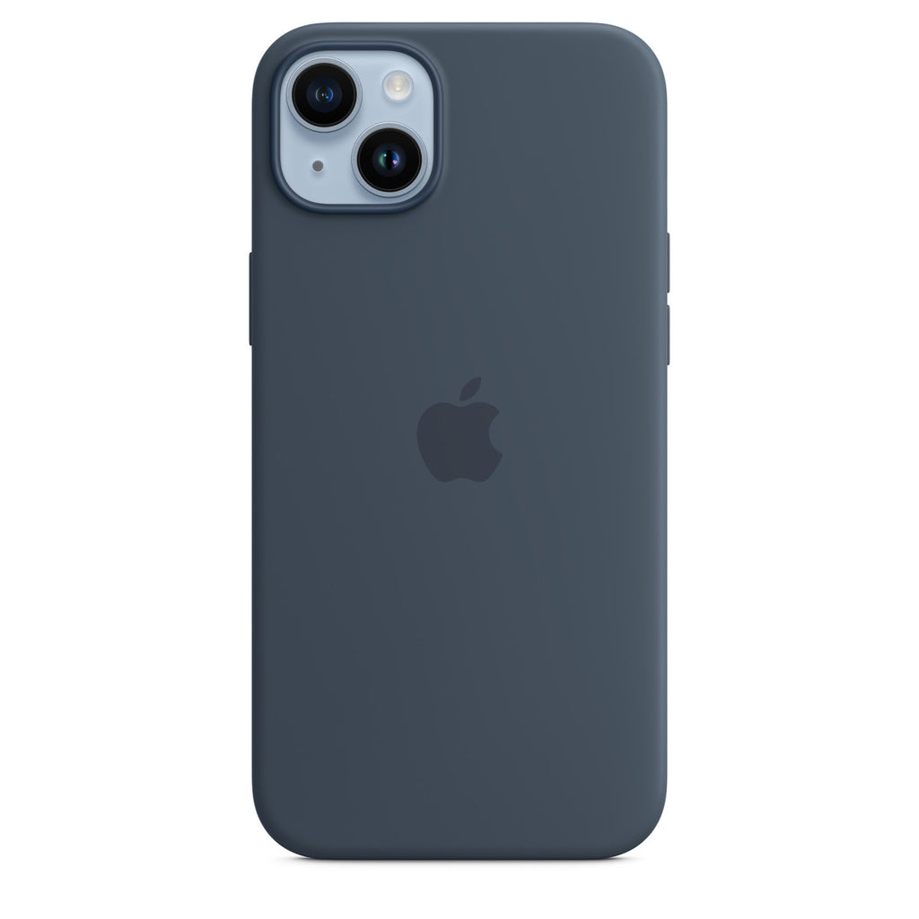 Tapa protectora para teléfono móvil - compatibilidad con MagSafe - silicona - azul tormenta - para iPhone 14 Plus