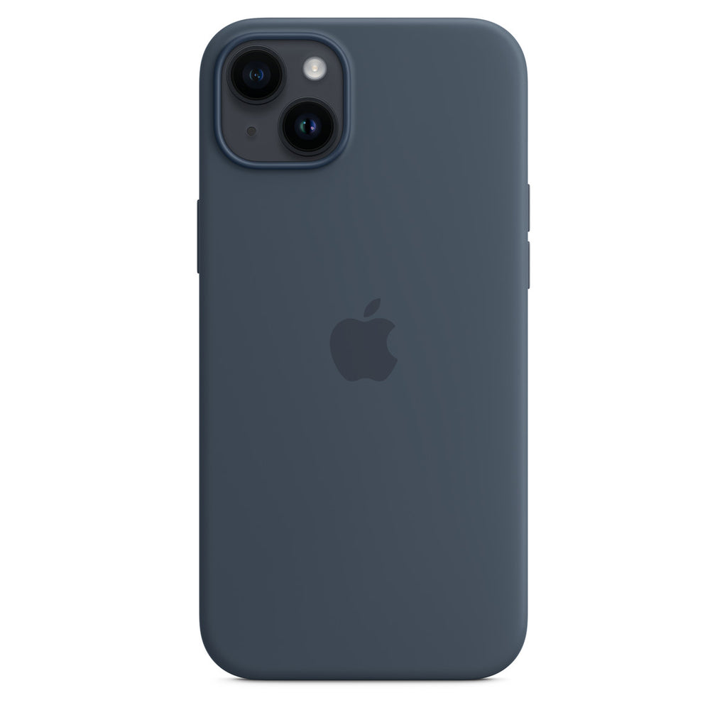 Tapa protectora para teléfono móvil - compatibilidad con MagSafe - silicona - azul tormenta - para iPhone 14 Plus