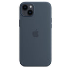 Tapa protectora para teléfono móvil - compatibilidad con MagSafe - silicona - azul tormenta - para iPhone 14 Plus