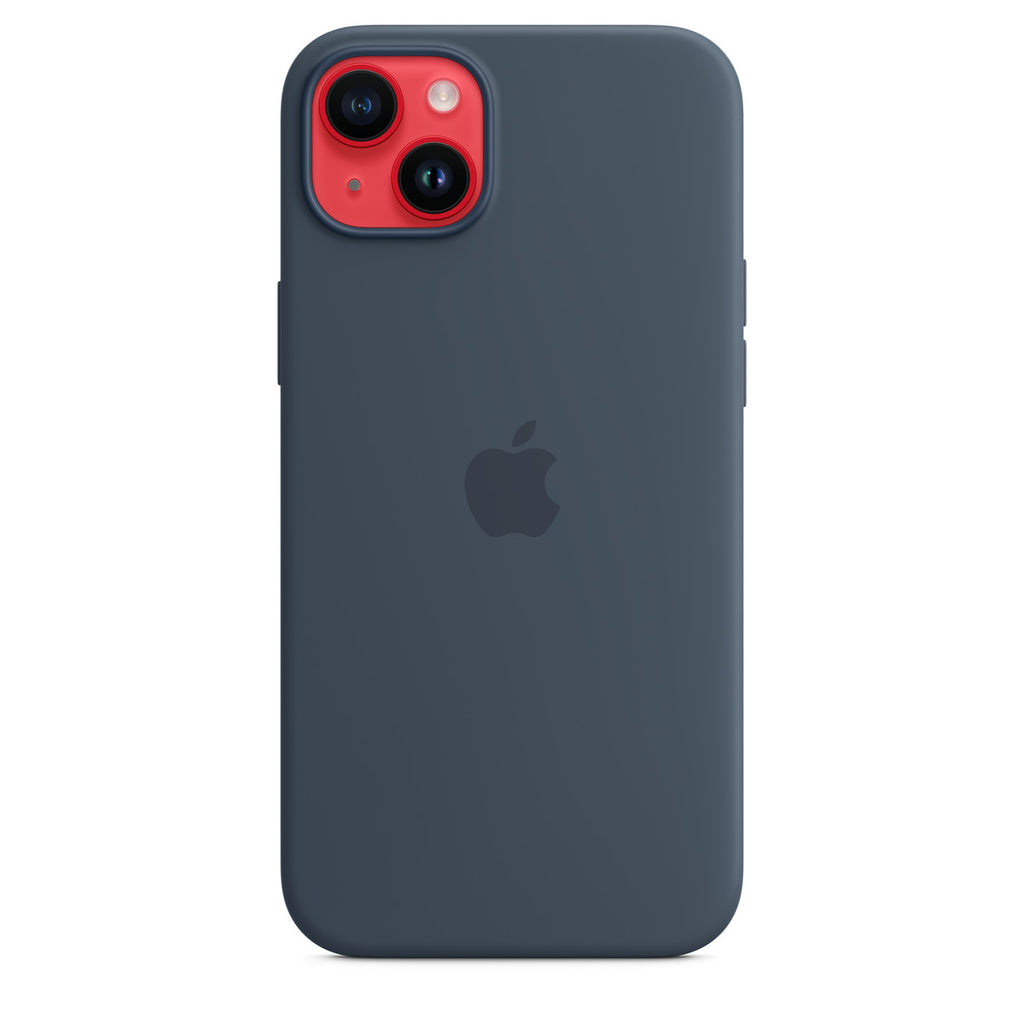 Tapa protectora para teléfono móvil - compatibilidad con MagSafe - silicona - azul tormenta - para iPhone 14 Plus