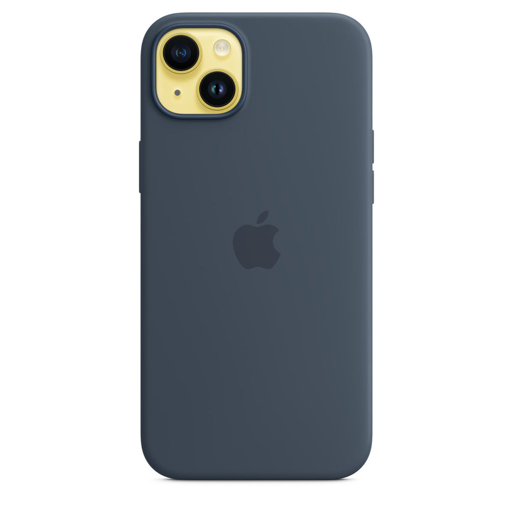 Tapa protectora para teléfono móvil - compatibilidad con MagSafe - silicona - azul tormenta - para iPhone 14 Plus