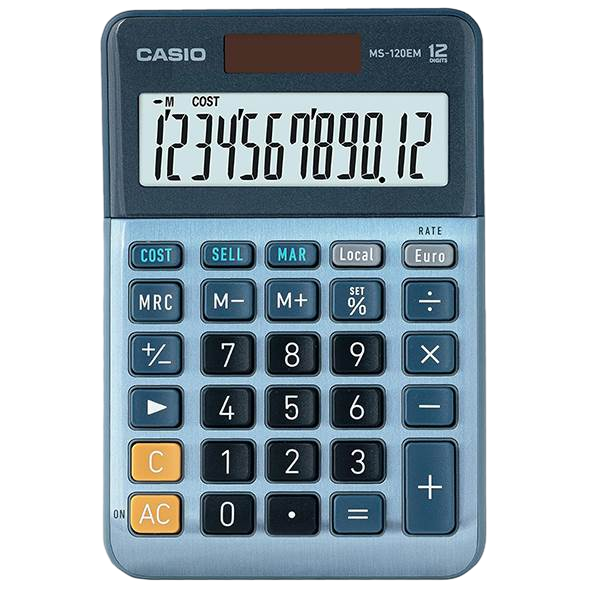 Casio MS-120EM calculadora de escritorio con pantalla Azul (3)