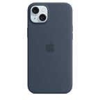 Tapa protectora para teléfono móvil - compatibilidad con MagSafe - silicona - azul tormenta - para iPhone 15 Plus