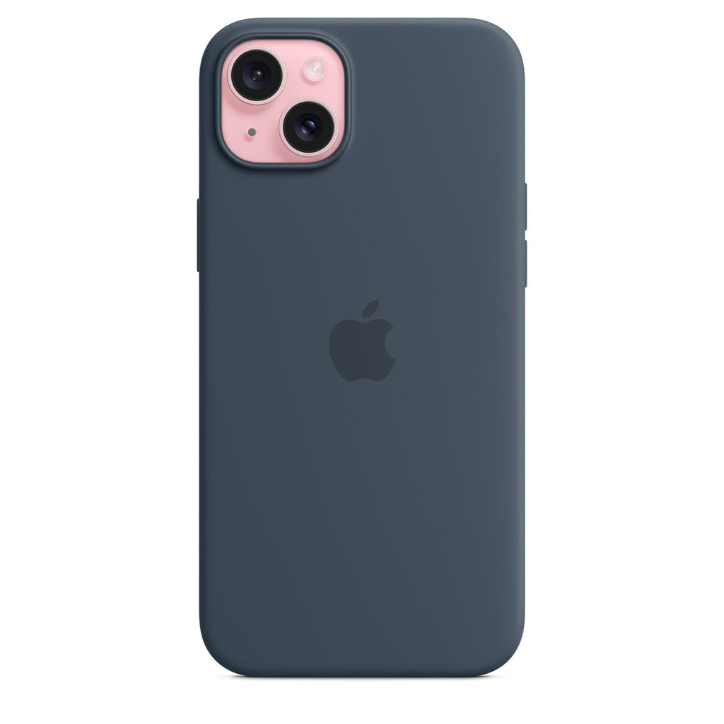 Tapa protectora para teléfono móvil - compatibilidad con MagSafe - silicona - azul tormenta - para iPhone 15 Plus