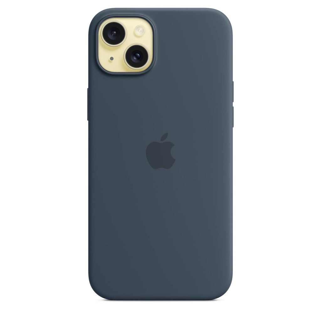Tapa protectora para teléfono móvil - compatibilidad con MagSafe - silicona - azul tormenta - para iPhone 15 Plus
