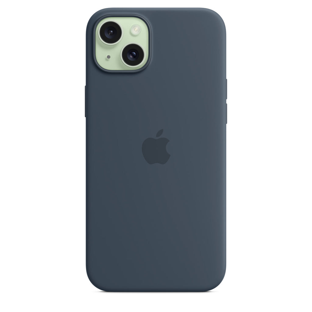 Tapa protectora para teléfono móvil - compatibilidad con MagSafe - silicona - azul tormenta - para iPhone 15 Plus