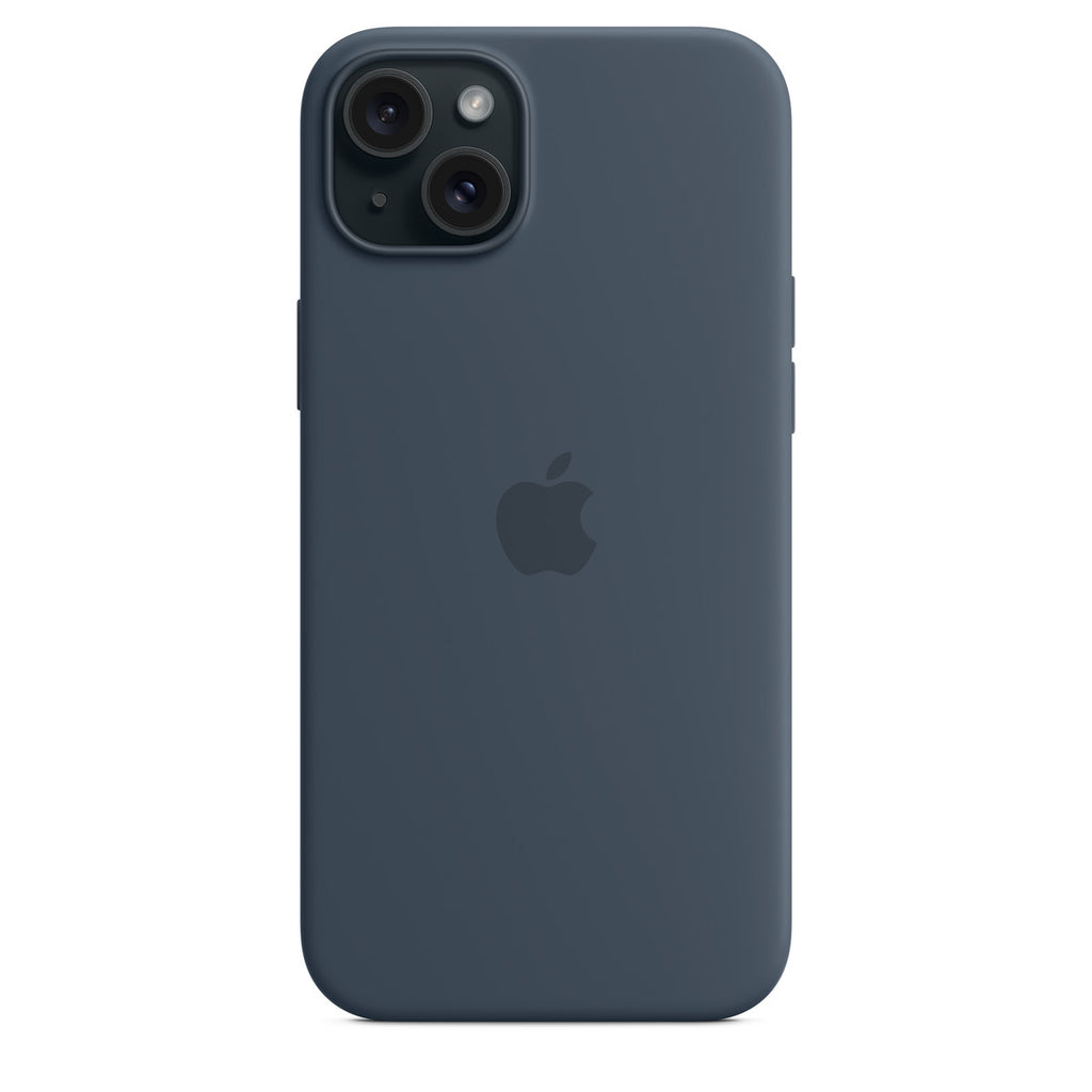 Tapa protectora para teléfono móvil - compatibilidad con MagSafe - silicona - azul tormenta - para iPhone 15 Plus