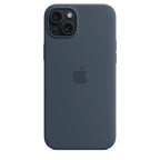 Tapa protectora para teléfono móvil - compatibilidad con MagSafe - silicona - azul tormenta - para iPhone 15 Plus
