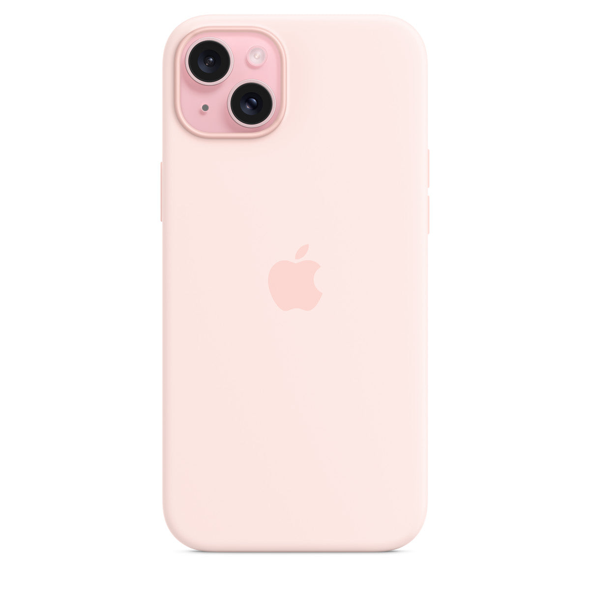 Tapa protectora para teléfono móvil - compatibilidad con MagSafe - silicona - rosa claro - para iPhone 15 Plus