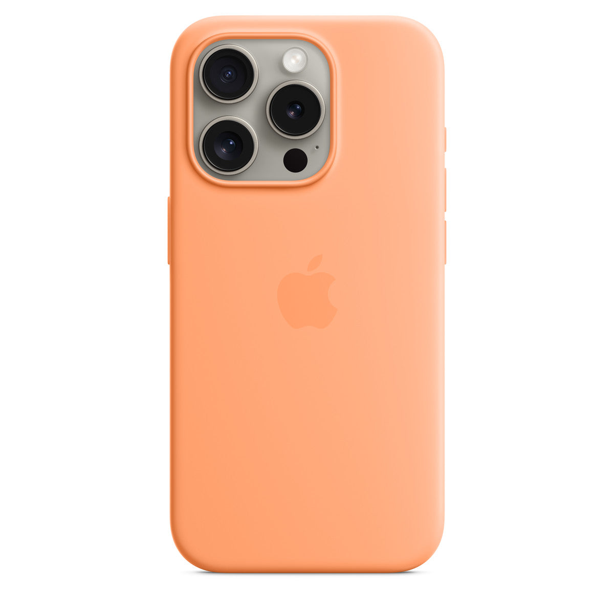 Apple iPhone 15 Pro Silicone Case with MagSafe - Orange Sorbet (^IPHONE 15 PRO SI CASE ORANGE SORBET)