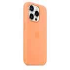 Apple iPhone 15 Pro Silicone Case with MagSafe - Orange Sorbet (^IPHONE 15 PRO SI CASE ORANGE SORBET)