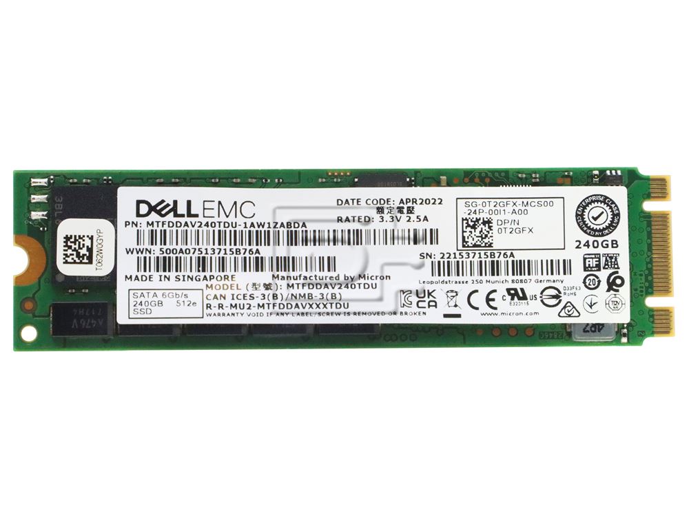 Dell SSD 240GB M.2 SATA MTFDDAV240TDU-RFB – Reacondicionado (3)