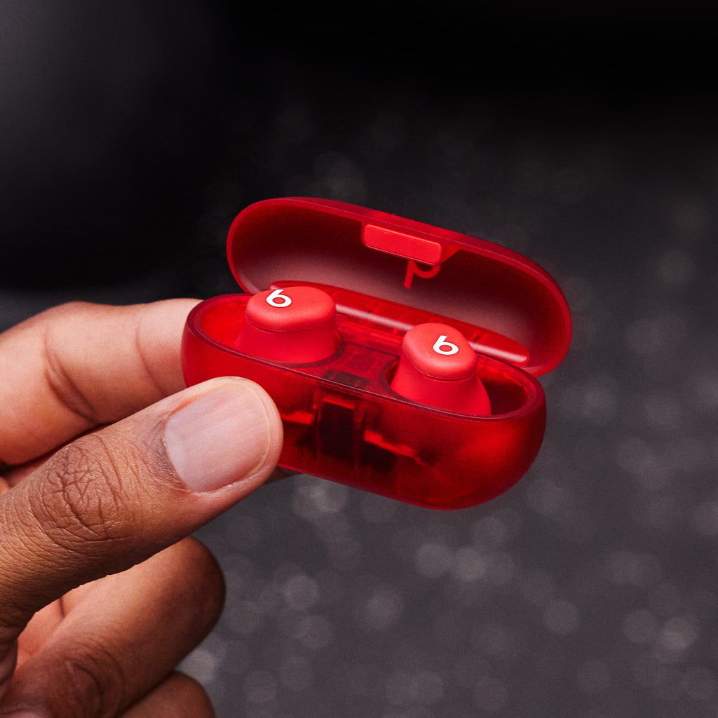 Apple Beats Solo Buds - True Wireless Earbuds - Transparent Red (Beats Solo Buds - True wireless earphones with mic - in-ear - Bluetooth - transparent red)