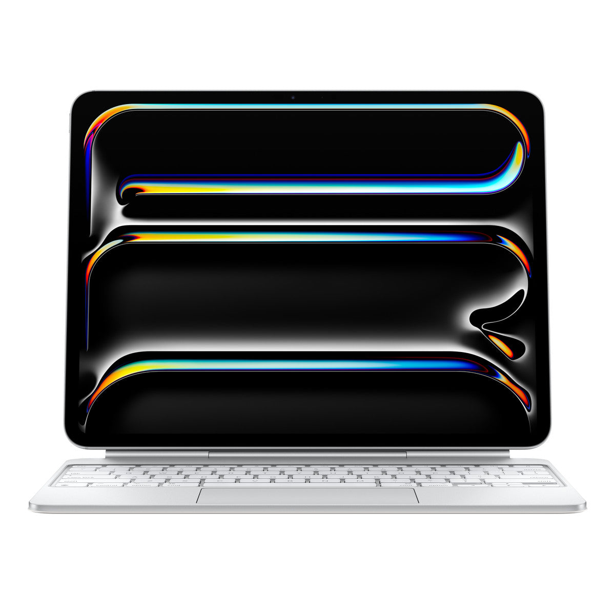 Caja de teclado y folio - con panel táctil - retroiluminación - Apple Smart connector - QWERTY - español - blanco