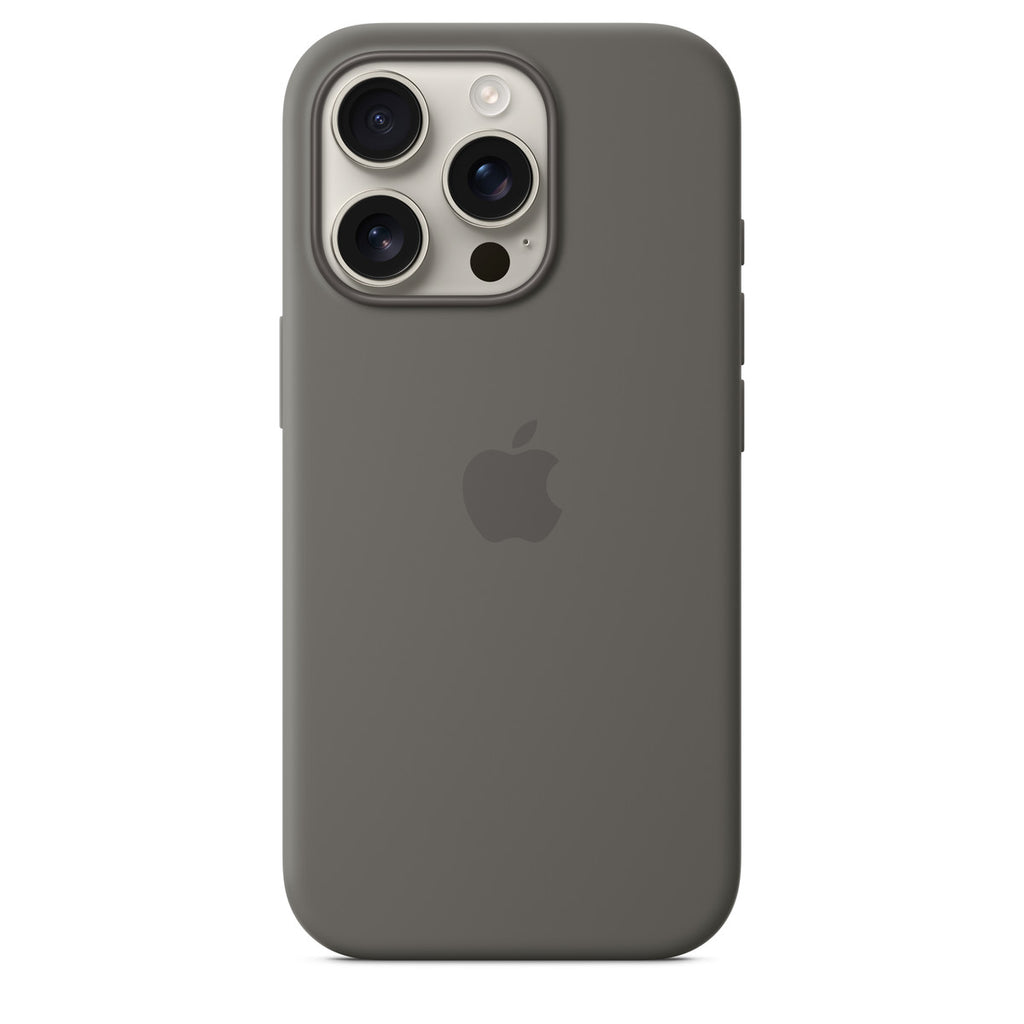 Tapa protectora para teléfono móvil - compatibilidad con MagSafe - silicona - stone grey - para iPhone 16 Pro