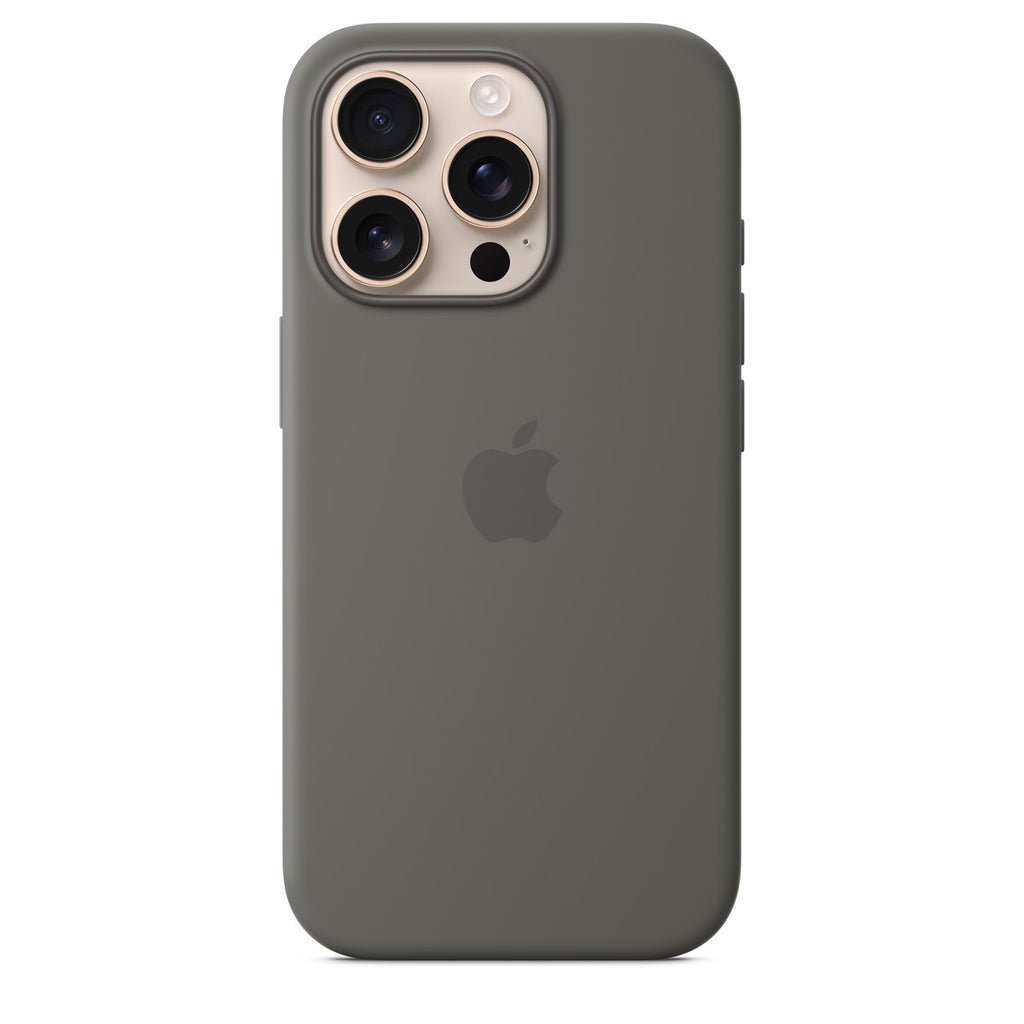 Tapa protectora para teléfono móvil - compatibilidad con MagSafe - silicona - stone grey - para iPhone 16 Pro