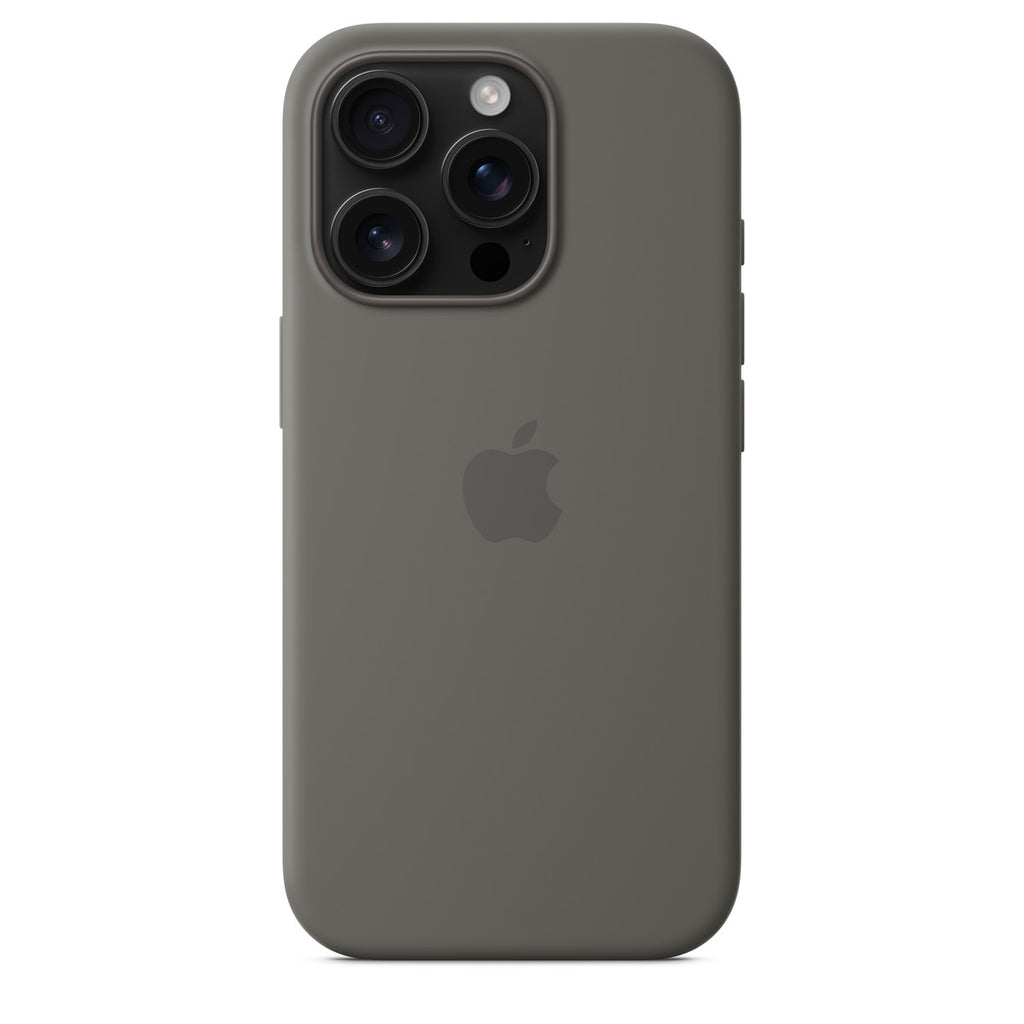 Tapa protectora para teléfono móvil - compatibilidad con MagSafe - silicona - stone grey - para iPhone 16 Pro