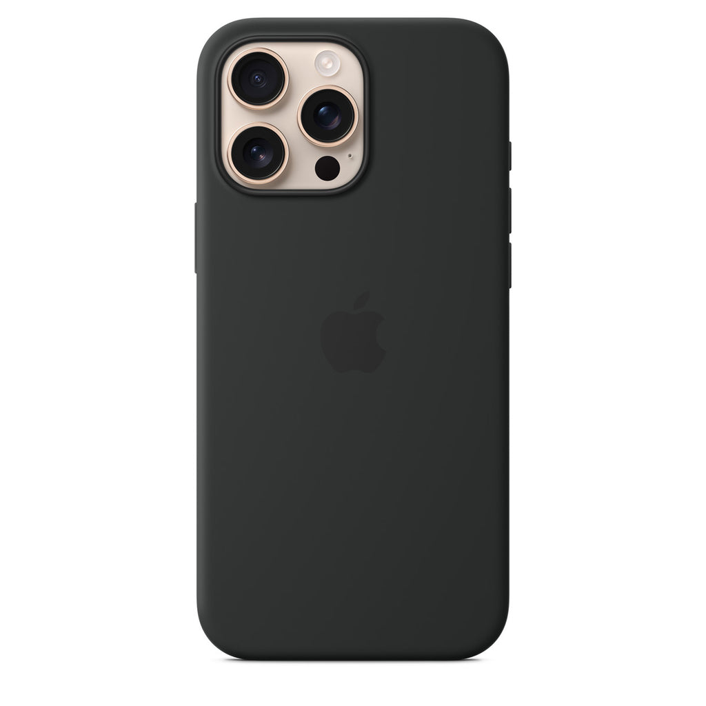 Tapa protectora para teléfono móvil - compatibilidad con MagSafe - silicona - negro - para iPhone 16 Pro Max