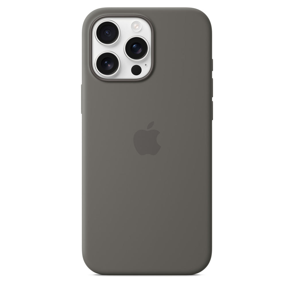 Tapa protectora para teléfono móvil - compatibilidad con MagSafe - silicona - stone grey - para iPhone 16 Pro Max