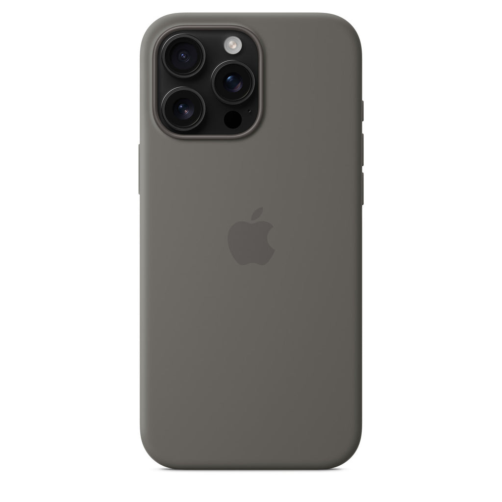 Tapa protectora para teléfono móvil - compatibilidad con MagSafe - silicona - stone grey - para iPhone 16 Pro Max