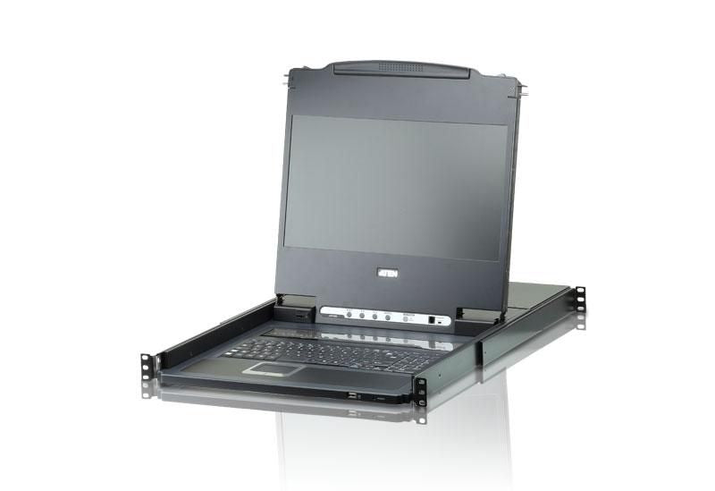ATEN CL6708MW consola de rack 43,9 cm (17.3") 1920 x 1080 Pixeles Metal, Plástico Negro 1U