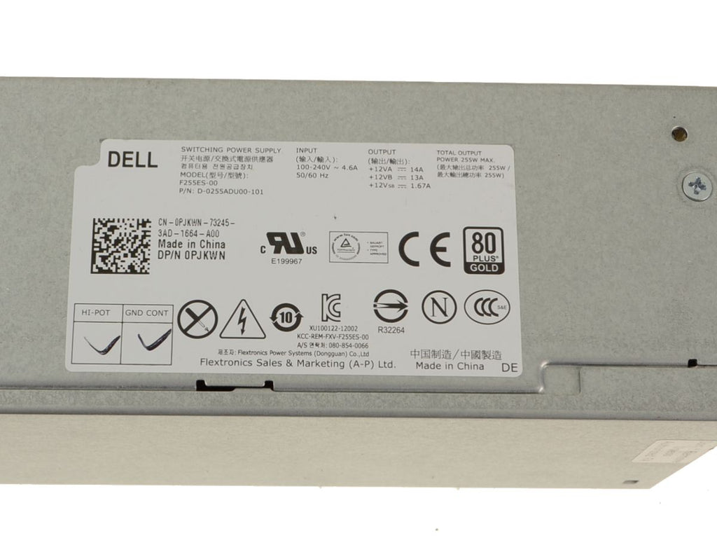 Dell Fuente de alimentación de factor forma delgado 255W PJKWN