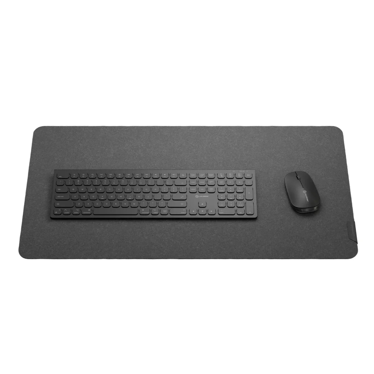 Alfombrilla de fieltro gris oscuro con negro - pestaña 73X37CM