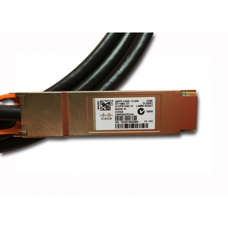 Cisco Ent Net QSFP-100G-CU3M= - Cable de conexión directa 100GBase, QSFP