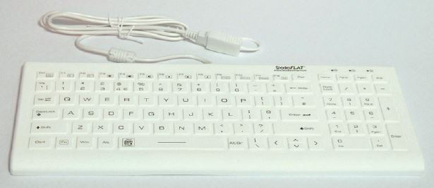 Teclado médico SterileFlat antibacteriano con cable USB y retroiluminación. (2)