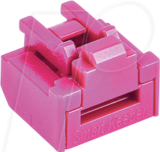 Bloqueador de puerto RJ-45 rosa 1 pieza (2)