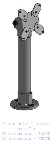 Soporte de poste VESA 75/100 Ergonomic Solutions SPV1102-02 negro