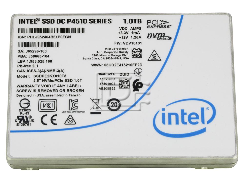 Intel 1TB SSD 2.5 NVME U.2 PCIE 3.0 SSDPE2KX010T8-RFB – Reacondicionado (2)