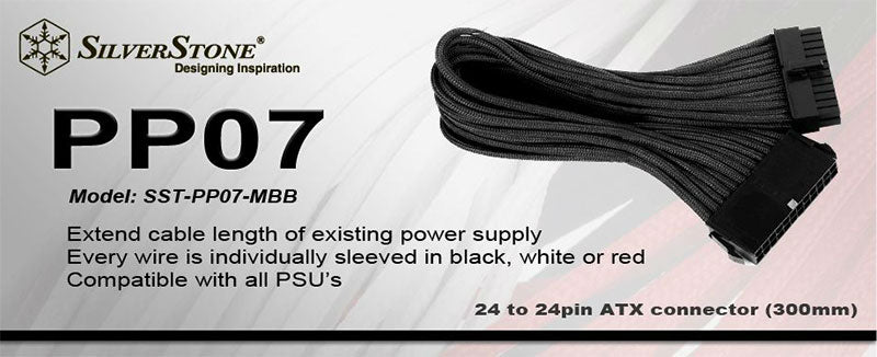 Silverstone 24pin -24pin, 0.3m