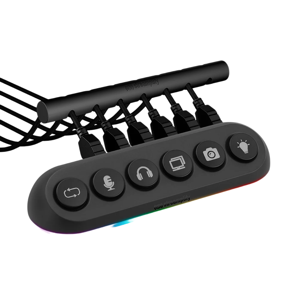 Streamplify HUB DECK 5 RGB USB de puertos carga energía