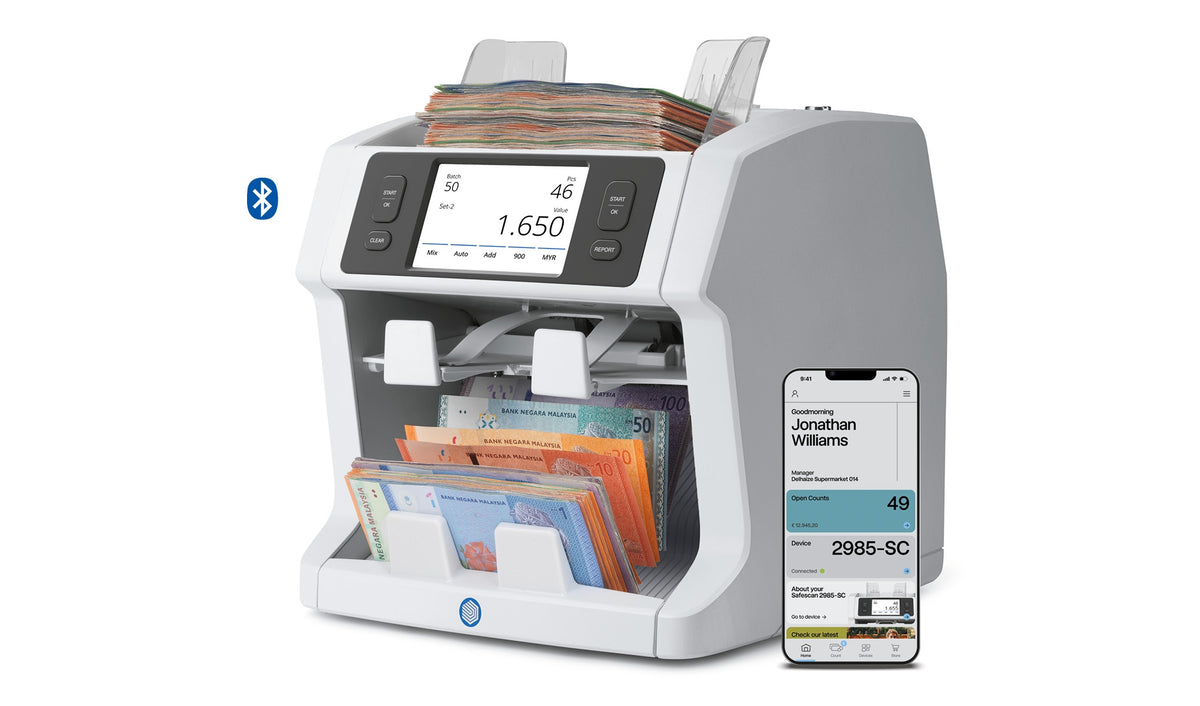 Safescan 2985-SC contadora y clasificadora de valor de billetes SmartConnect (4)
