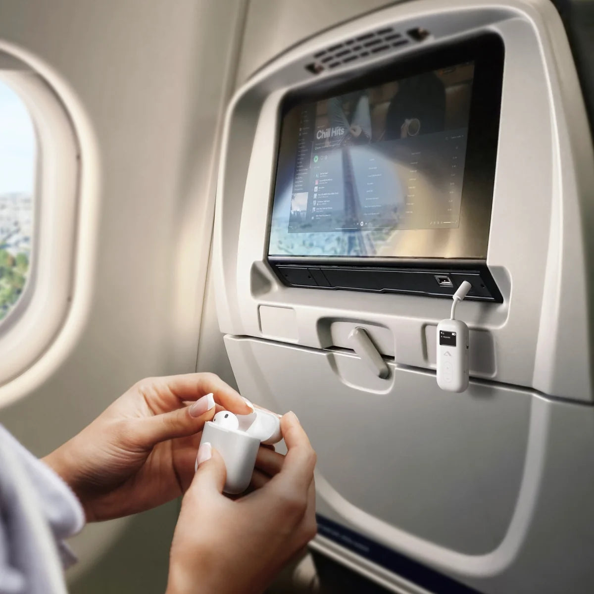 ALOGIC ABTTX1-WH transmisor de audio inalámbrico 3.5 mm Blanco pantalla