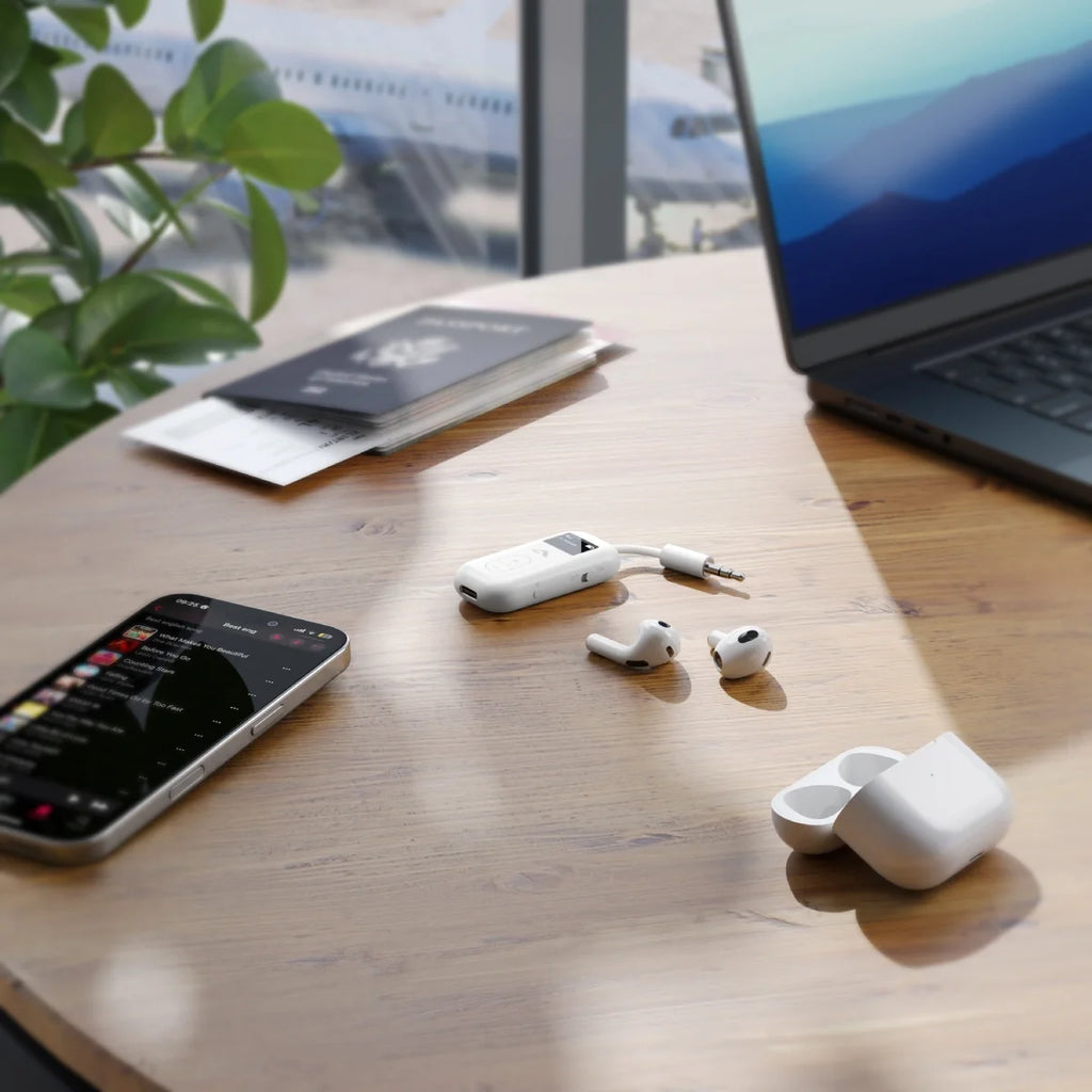 ALOGIC ABTTX1-WH transmisor de audio inalámbrico 3.5 mm Blanco pantalla