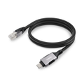 Vision TC 2MUSBCETH/BL - Cable de red, USB-C (M) a RJ-45 (M), 2 m, 6 mm
