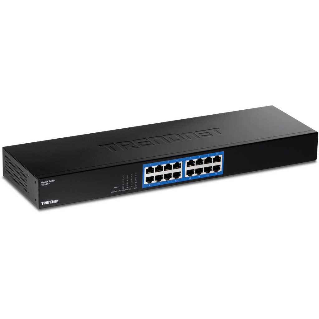Trendnet TEG-S17 switch de red Gigabit Ethernet Negro
