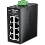 Trendnet TI-ELC80 switch de red No gestionado Fast Ethernet Negro