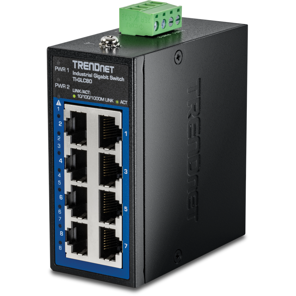 Trendnet TI-GLC80 switch de red No gestionado Gigabit Ethernet Negro