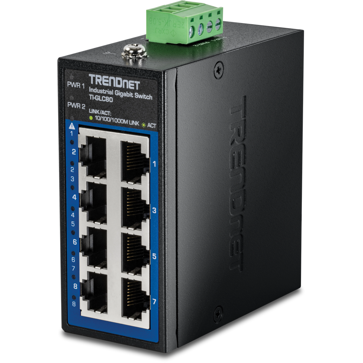 Trendnet TI-GLC80 switch de red No gestionado Gigabit Ethernet Negro